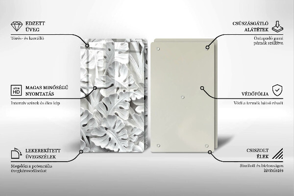 Osłona płyty indukcyjnej Białe kwiaty