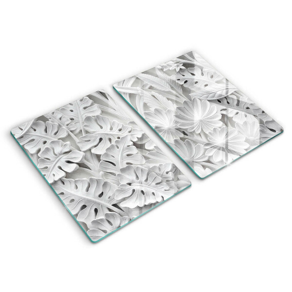 Osłona płyty indukcyjnej Białe kwiaty