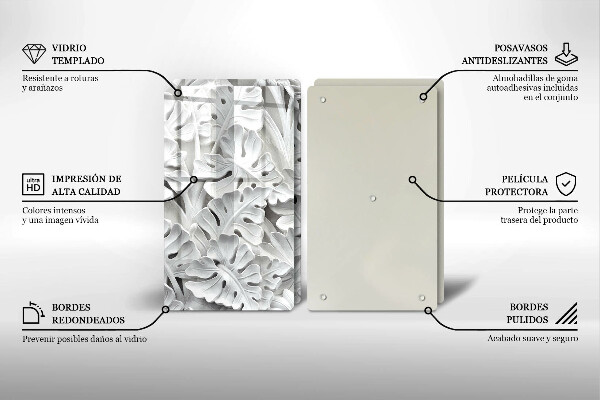 Osłona płyty indukcyjnej Białe kwiaty