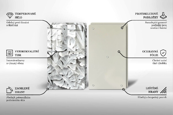 Osłona płyty indukcyjnej Białe kwiaty