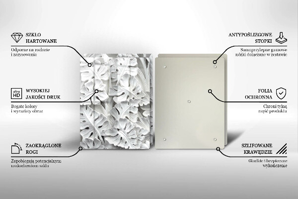 Osłona płyty indukcyjnej Białe kwiaty