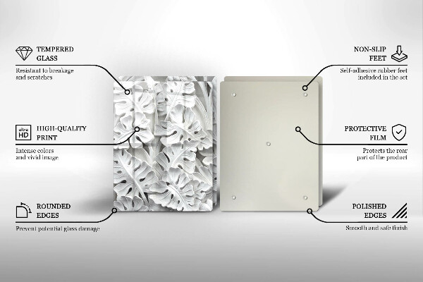 Osłona płyty indukcyjnej Białe kwiaty