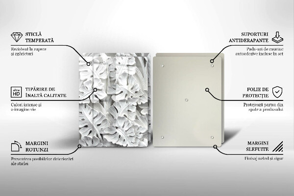 Osłona płyty indukcyjnej Białe kwiaty