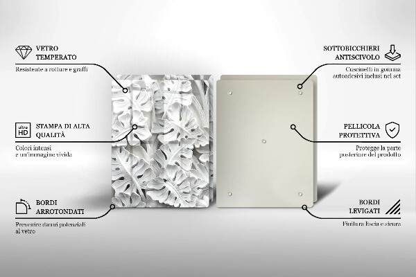 Osłona płyty indukcyjnej Białe kwiaty