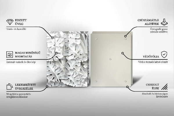 Osłona płyty indukcyjnej Białe kwiaty