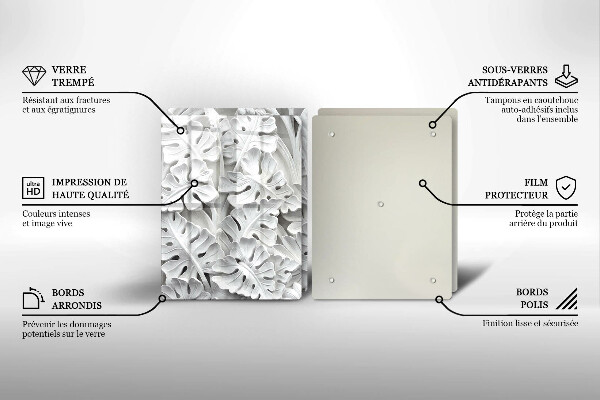 Osłona płyty indukcyjnej Białe kwiaty