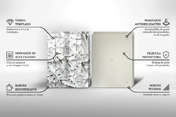 Osłona płyty indukcyjnej Białe kwiaty