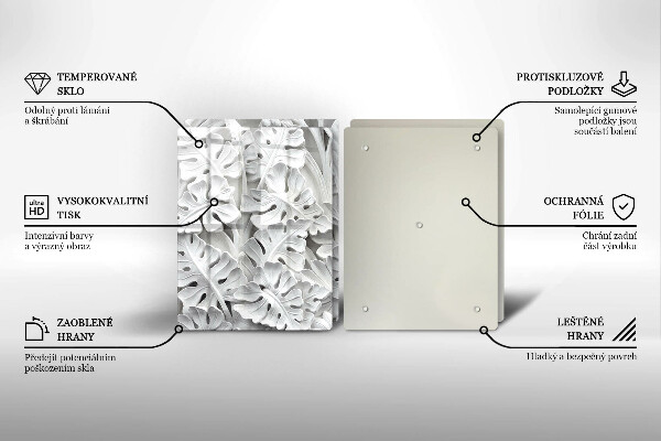 Osłona płyty indukcyjnej Białe kwiaty