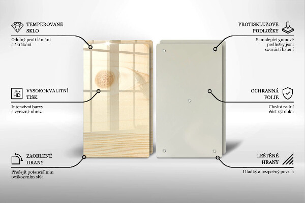 Osłona płyty indukcyjnej Drewniana deska