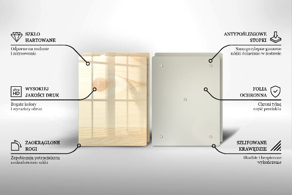 Osłona płyty indukcyjnej Drewniana deska