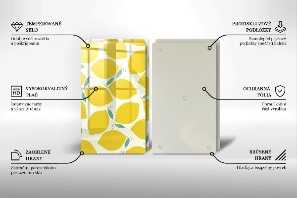 Osłona płyty indukcyjnej Rysunkowe cytryny