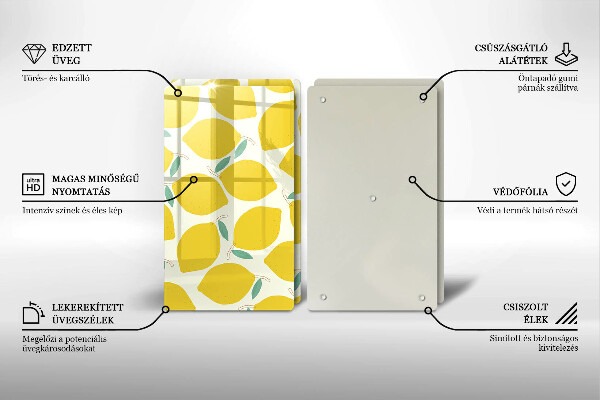 Osłona płyty indukcyjnej Rysunkowe cytryny