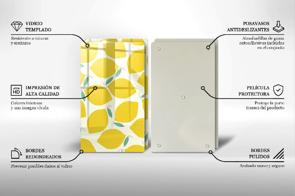 Osłona płyty indukcyjnej Rysunkowe cytryny