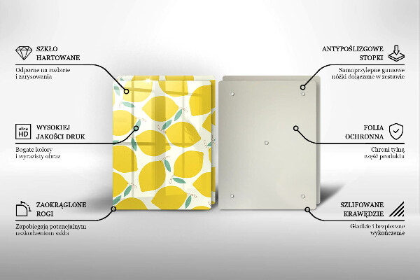 Osłona płyty indukcyjnej Rysunkowe cytryny