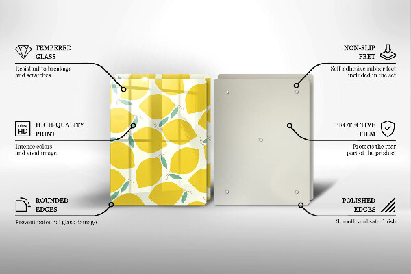 Osłona płyty indukcyjnej Rysunkowe cytryny