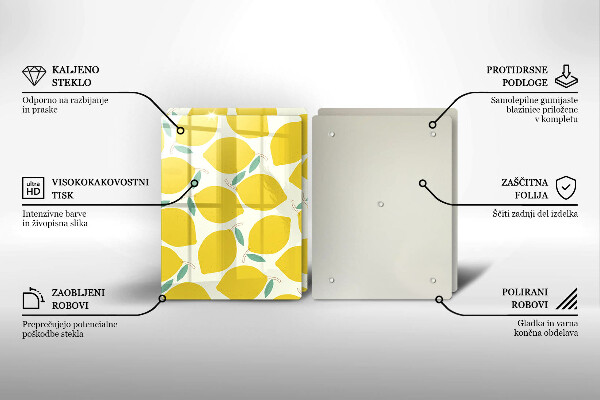 Osłona płyty indukcyjnej Rysunkowe cytryny