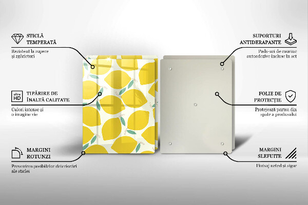 Osłona płyty indukcyjnej Rysunkowe cytryny