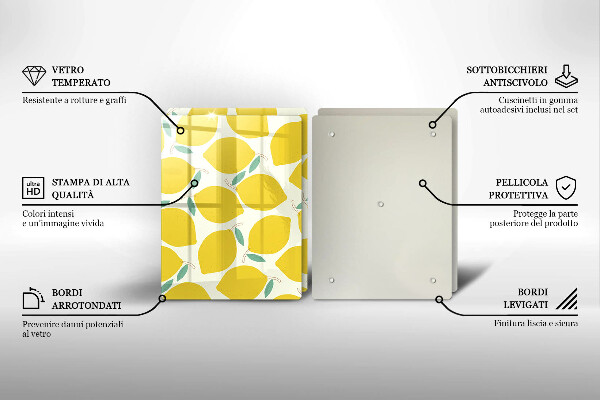 Osłona płyty indukcyjnej Rysunkowe cytryny