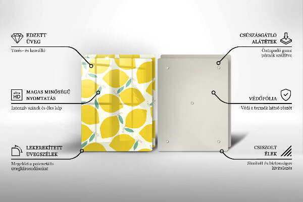 Osłona płyty indukcyjnej Rysunkowe cytryny