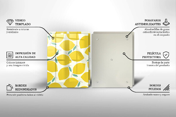 Osłona płyty indukcyjnej Rysunkowe cytryny