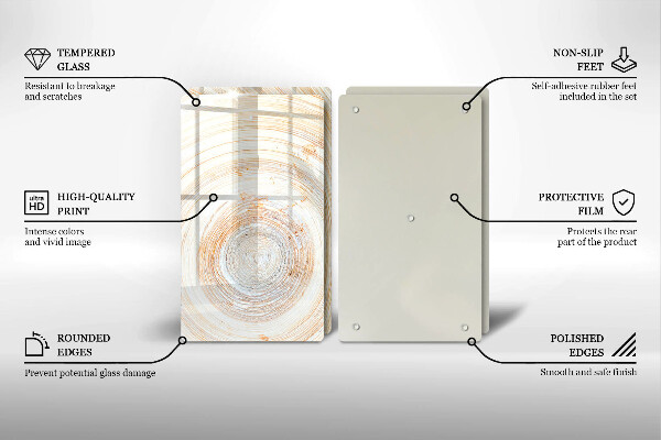 Osłona płyty indukcyjnej Tekstura drewna