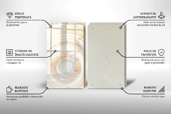 Osłona płyty indukcyjnej Tekstura drewna