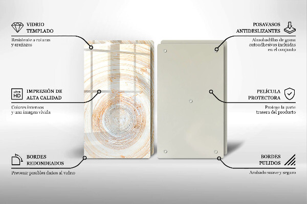 Osłona płyty indukcyjnej Tekstura drewna