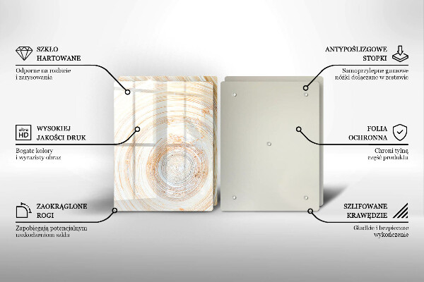 Osłona płyty indukcyjnej Tekstura drewna