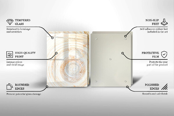 Osłona płyty indukcyjnej Tekstura drewna