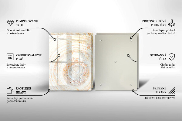 Osłona płyty indukcyjnej Tekstura drewna