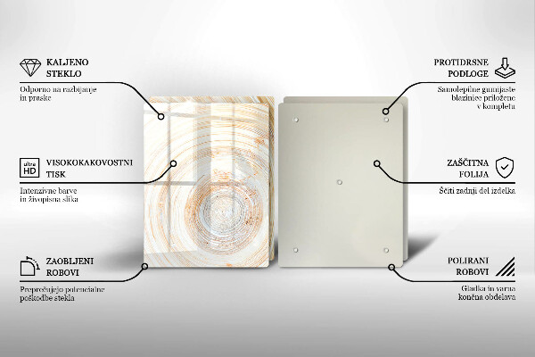 Osłona płyty indukcyjnej Tekstura drewna
