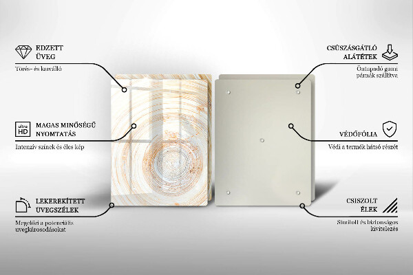 Osłona płyty indukcyjnej Tekstura drewna