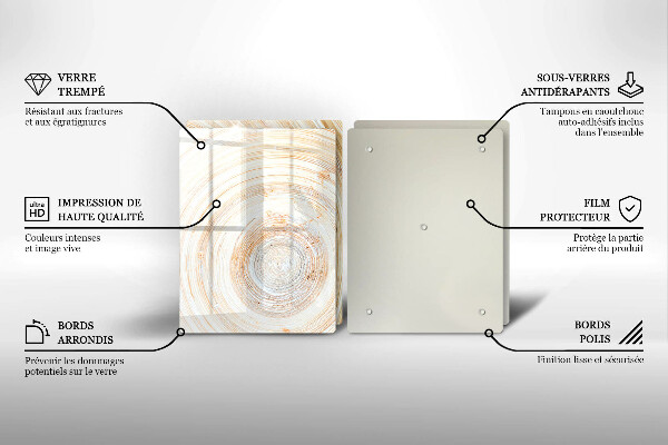Osłona płyty indukcyjnej Tekstura drewna