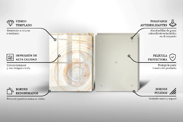 Osłona płyty indukcyjnej Tekstura drewna