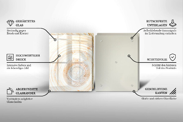 Osłona płyty indukcyjnej Tekstura drewna