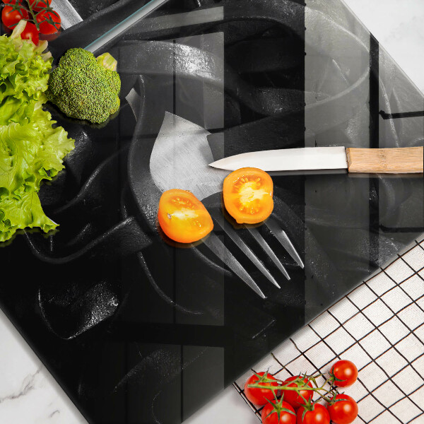 Osłona płyty indukcyjnej Czarny makaron Tagliatelle