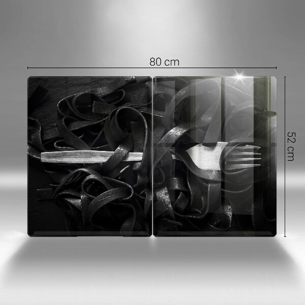 Osłona płyty indukcyjnej Czarny makaron Tagliatelle