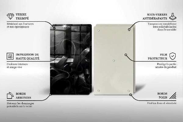 Osłona płyty indukcyjnej Czarny makaron Tagliatelle