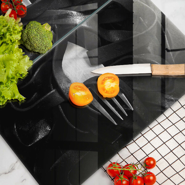 Osłona płyty indukcyjnej Czarny makaron Tagliatelle