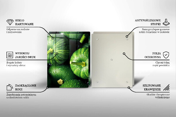 Osłona płyty indukcyjnej Zielone dynie