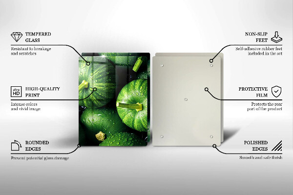 Osłona płyty indukcyjnej Zielone dynie