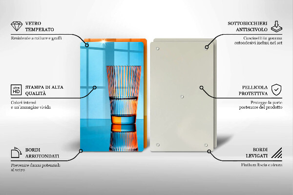 Osłona płyty indukcyjnej Dwie szklanki wody