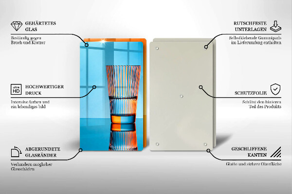 Osłona płyty indukcyjnej Dwie szklanki wody