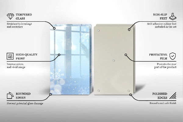 Osłona płyty indukcyjnej Zimowa tekstura