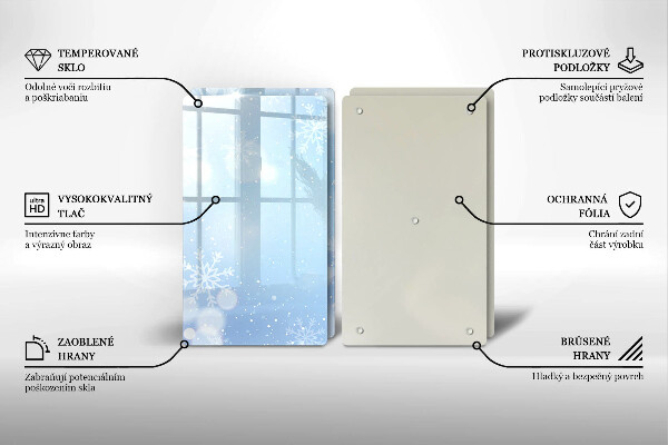 Osłona płyty indukcyjnej Zimowa tekstura