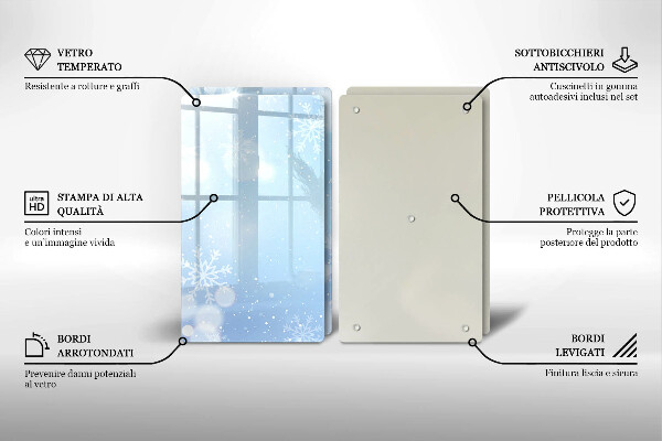 Osłona płyty indukcyjnej Zimowa tekstura
