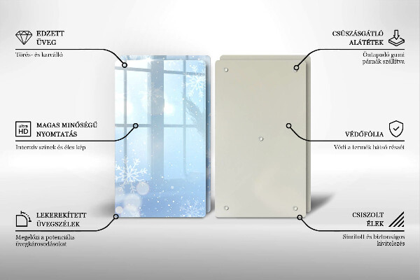 Osłona płyty indukcyjnej Zimowa tekstura
