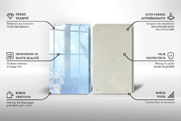 Osłona płyty indukcyjnej Zimowa tekstura