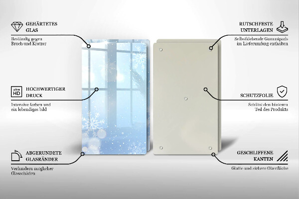 Osłona płyty indukcyjnej Zimowa tekstura