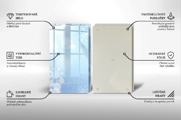 Osłona płyty indukcyjnej Zimowa tekstura